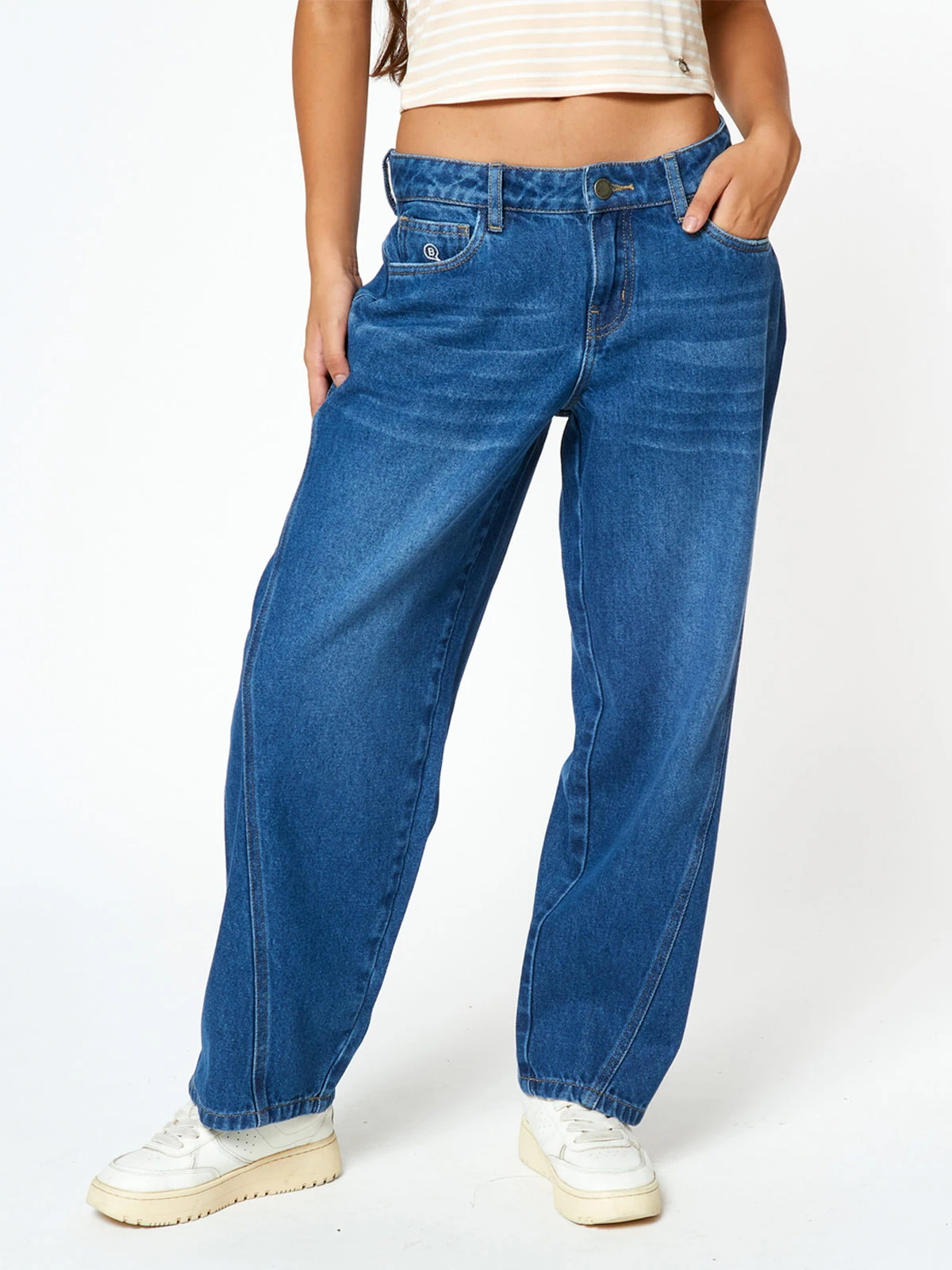 JEAN BAGGY FIT ALGODÓN NIÑA BLUES BY MILK TUANA - 1