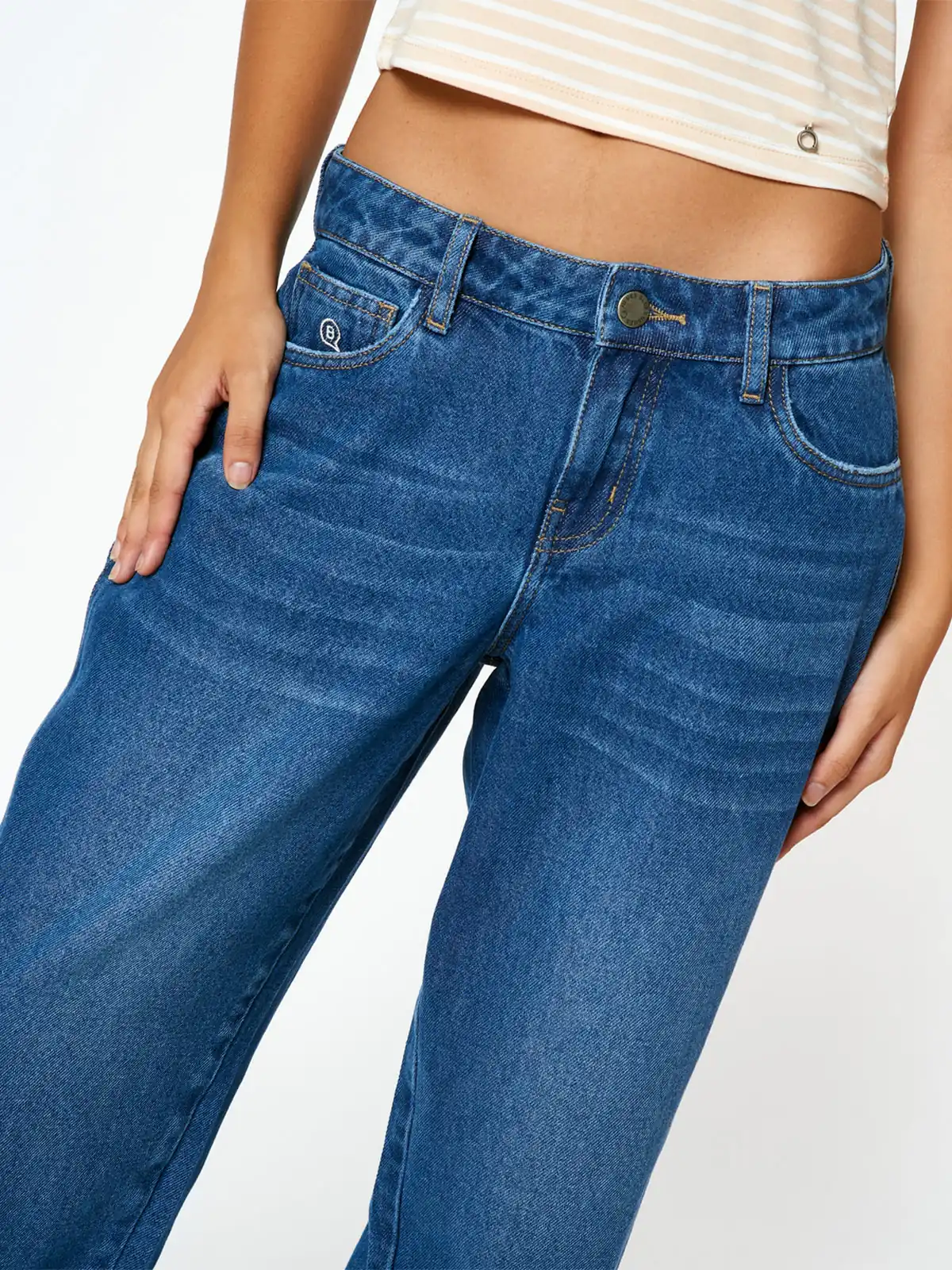 JEAN BAGGY FIT ALGODÓN NIÑA BLUES BY MILK TUANA - 4