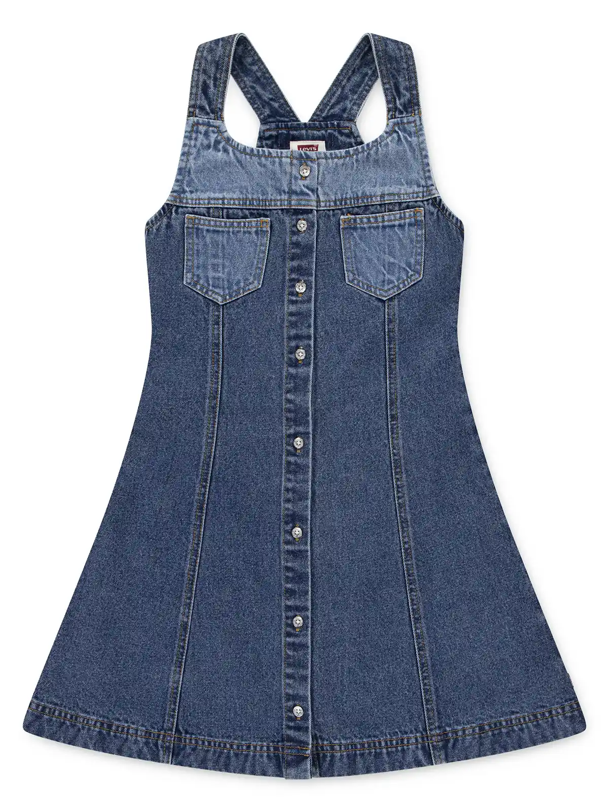 VESTIDO REGULAR FIT FLARED NIÑA LEVI'S TONAL ALGODÓN - 1