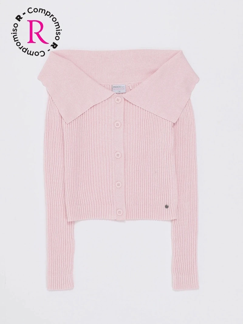 CHOMPA ACANALADA BARDOT CARDIGAN NIÑA INDEX - 1