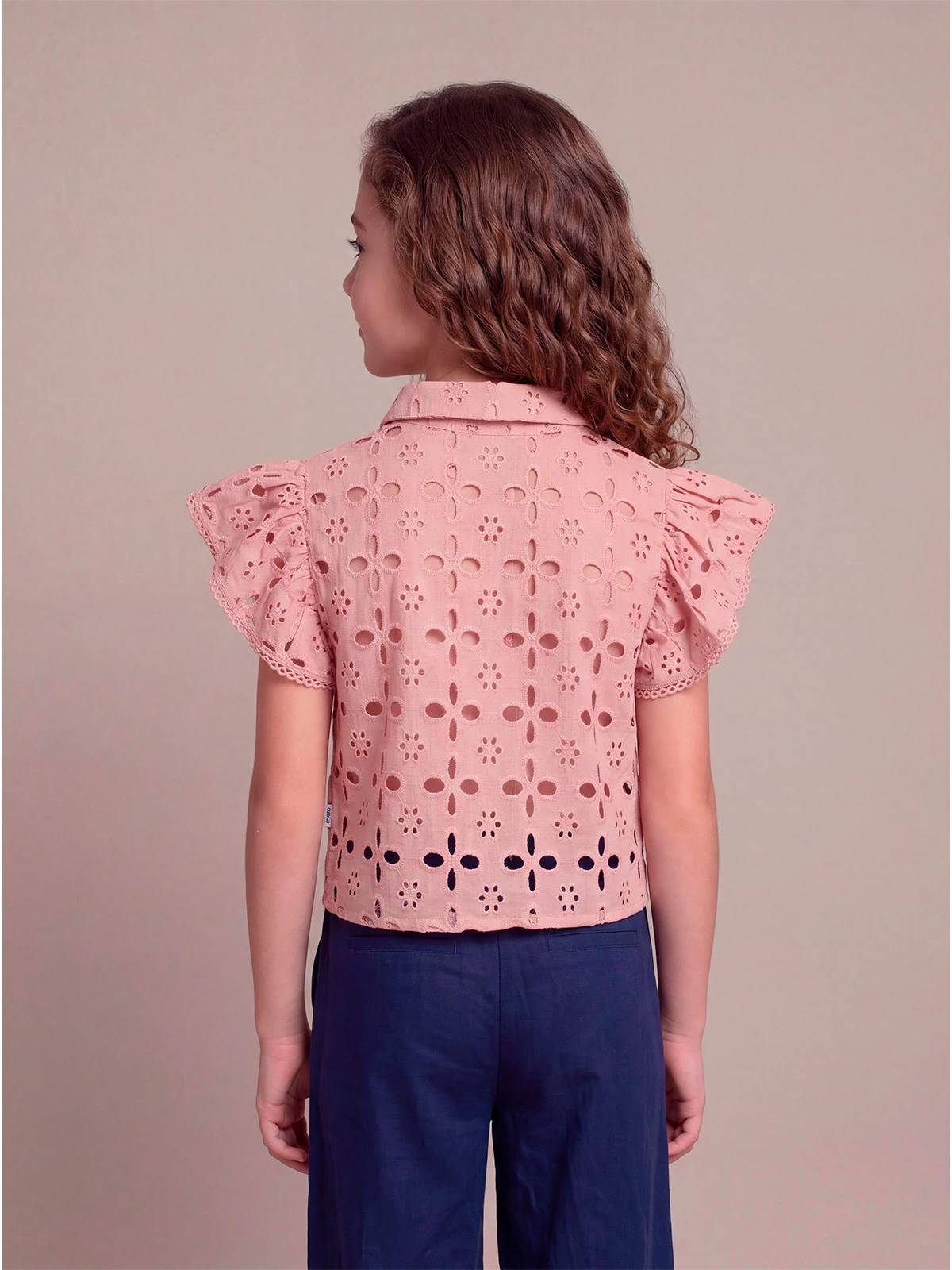 BLUSA MANGA CORTA NIÑA HARVEST BRODERIE - 2