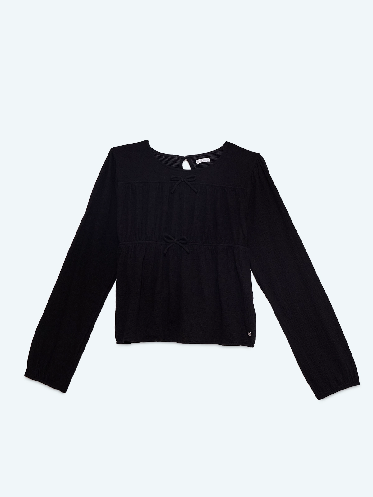 BLUSA MANGA LARGA ALGODÓN NIÑA INDEX LAZOS - 1