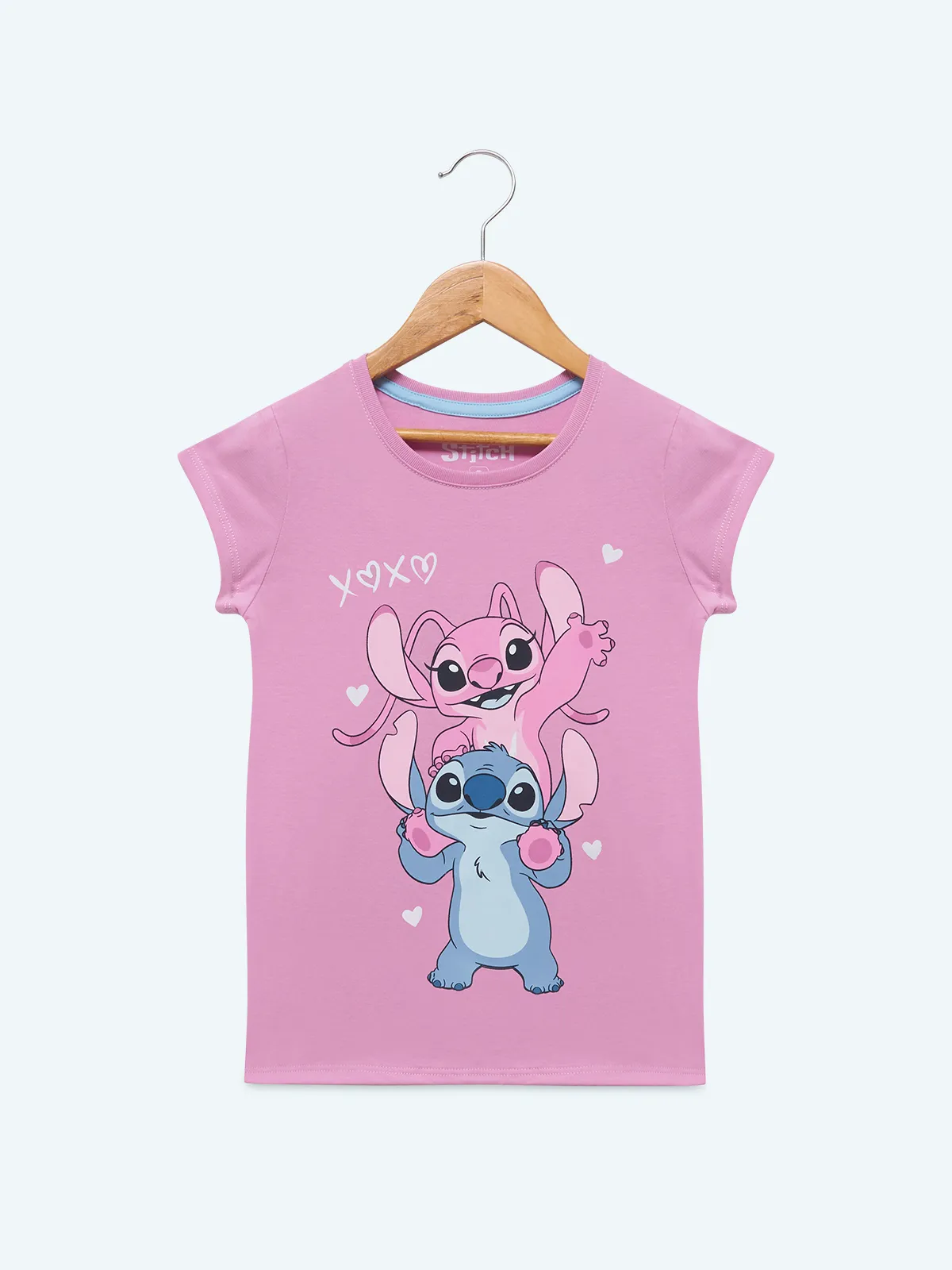 POLO ALGODÓN MANGA CORTA NIÑO STITCH XOXO - 1