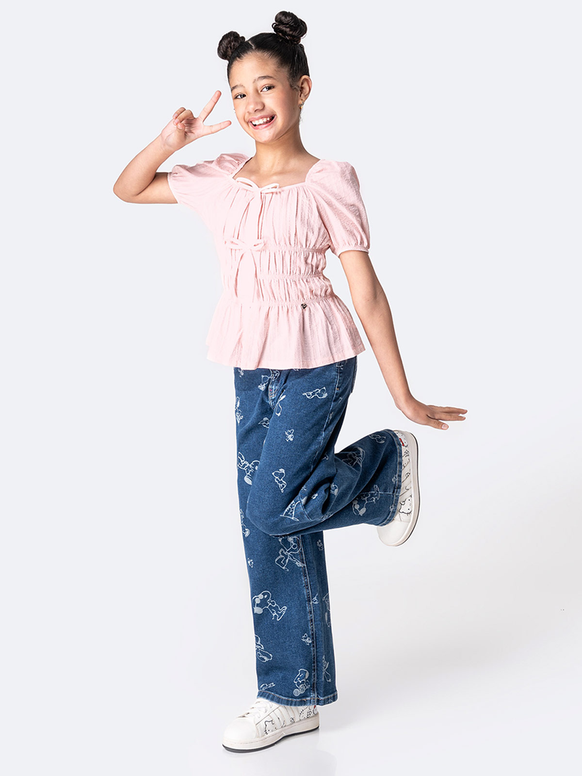 BLUSA MANGA CORTA NIÑA PIONIER AHNITA - 1
