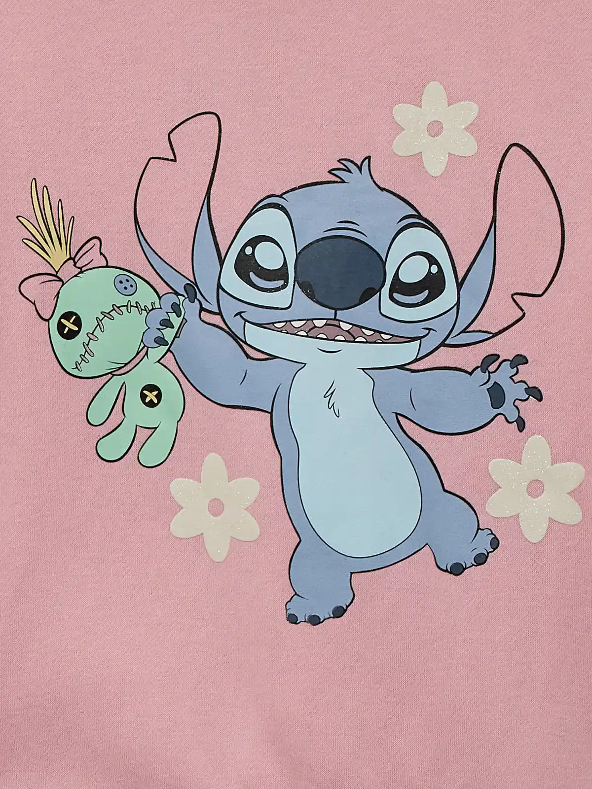 POLERA MANGA LARGA ALGODÓN NIÑA LILO & STITCH ROSADO BÁSICA - 3