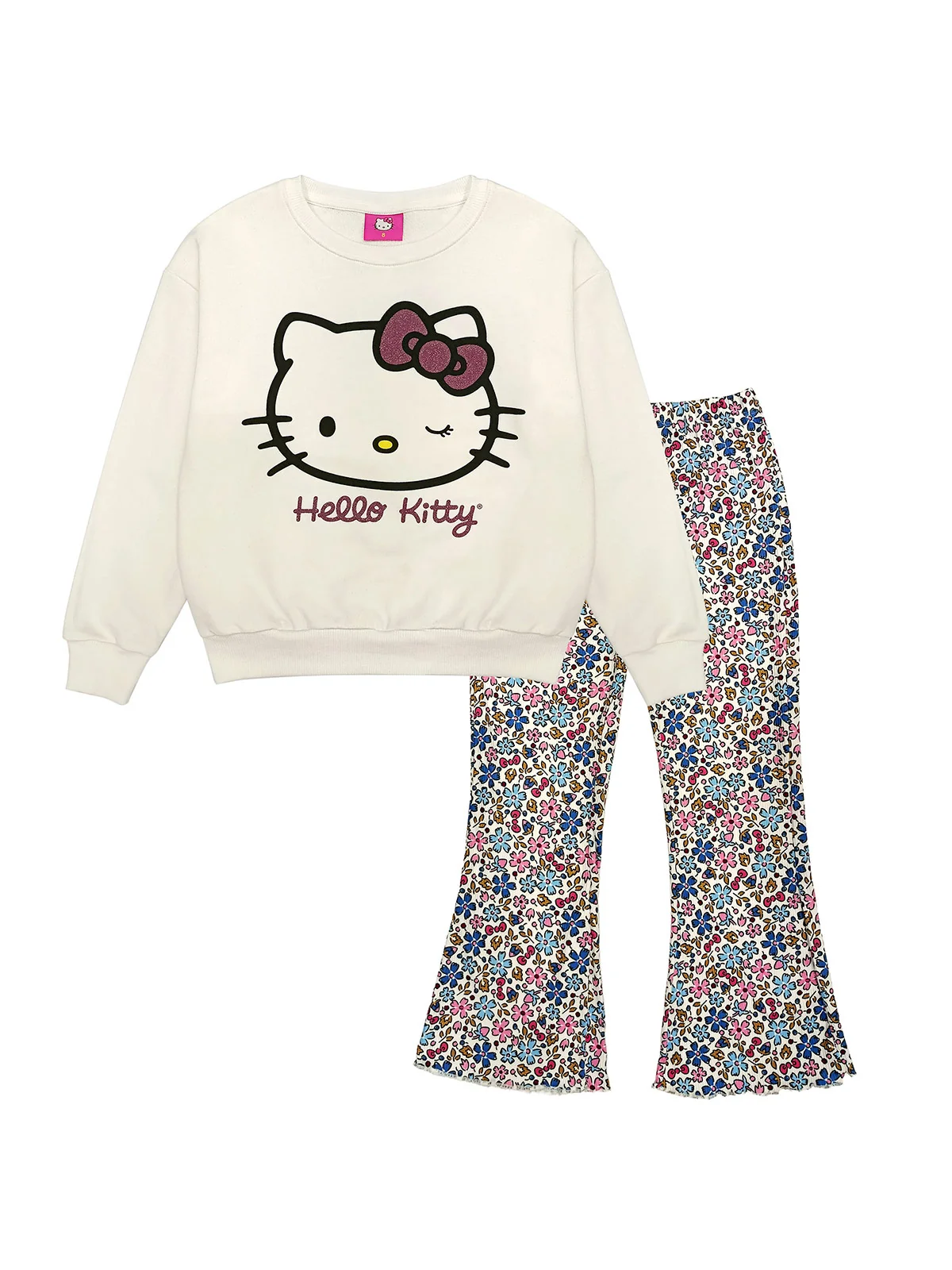 CONJUNTO NIÑA HELLO KITTY FLOWERS - 1