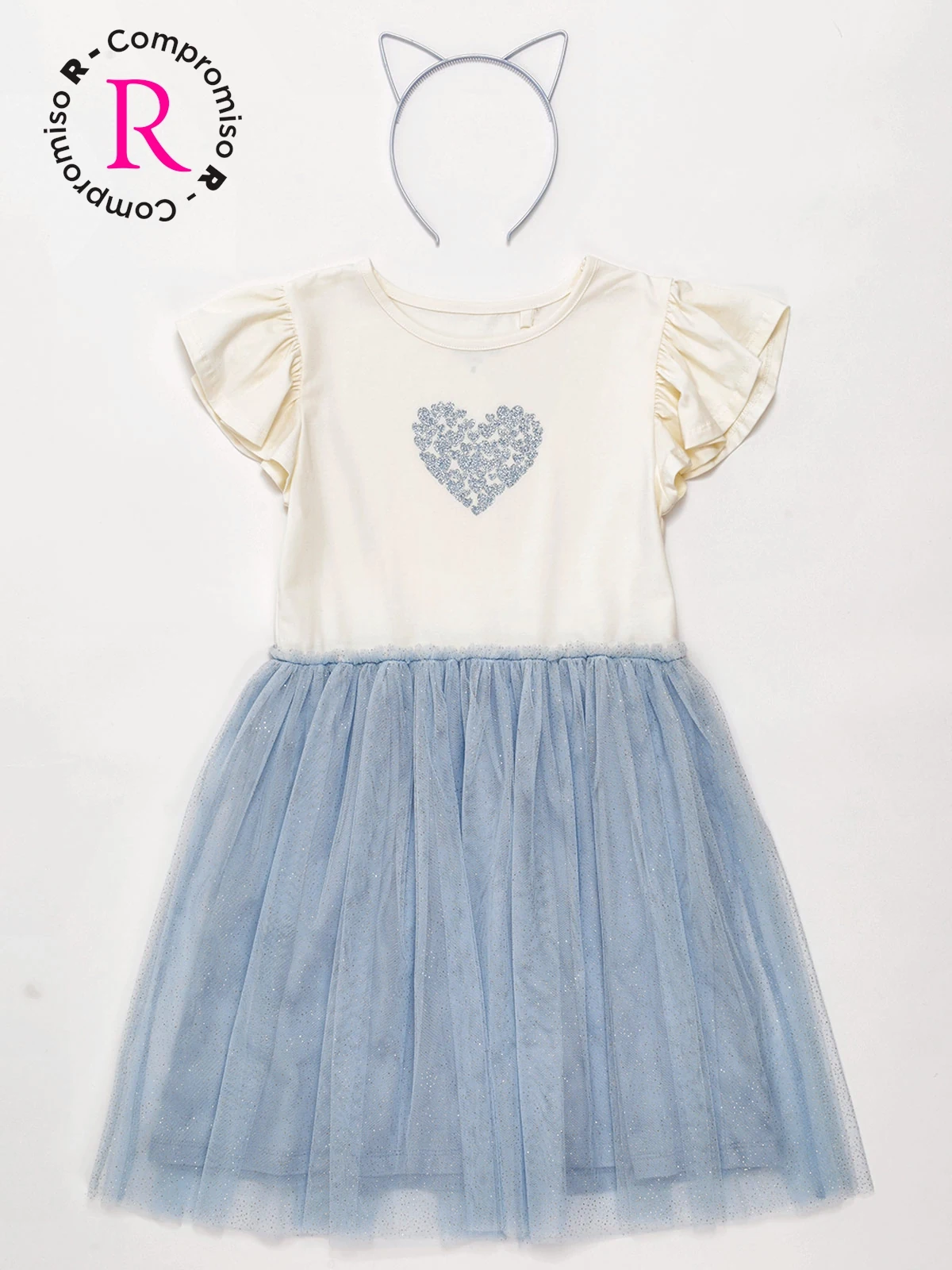 VESTIDO CORTO ALGODÓN NIÑA HARVEST - 1