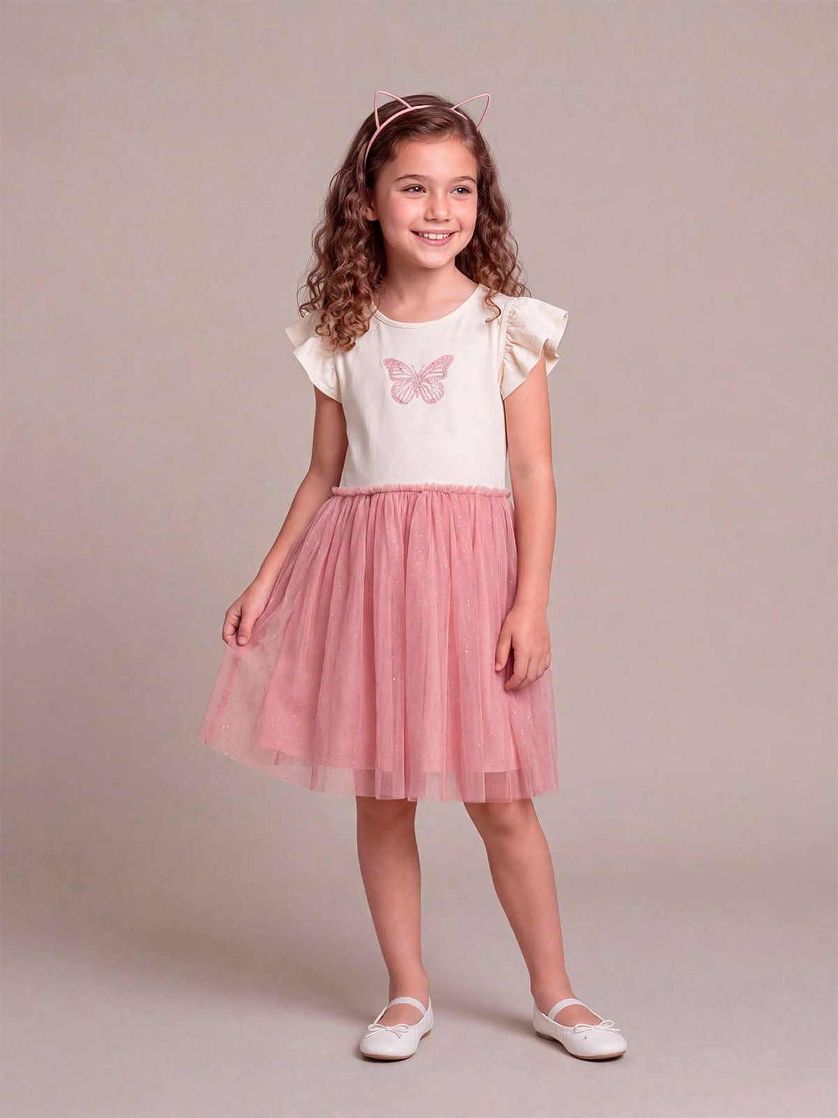 VESTIDO CORTO ALGODÓN NIÑA HARVEST - 1