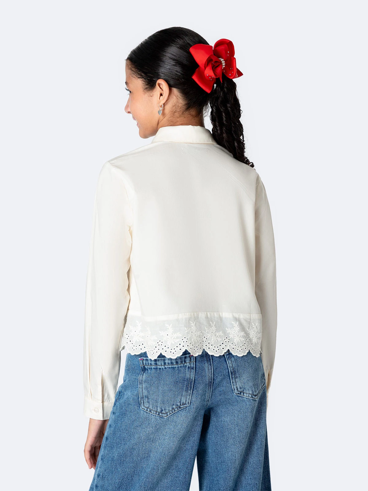 BLUSA MANGA LARGA NIÑA PIONIER POPELINA  - 2