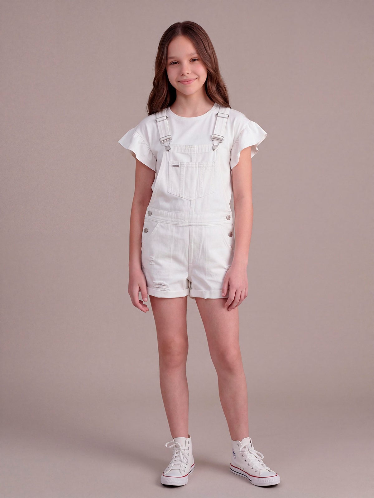 JARDINERA SHORT NIÑA ALGODÓN INDEX TEEN - 1