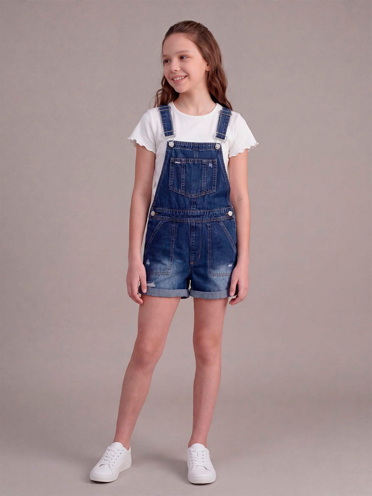 JARDINERA SHORT NIÑA ALGODÓN INDEX TEEN - 1