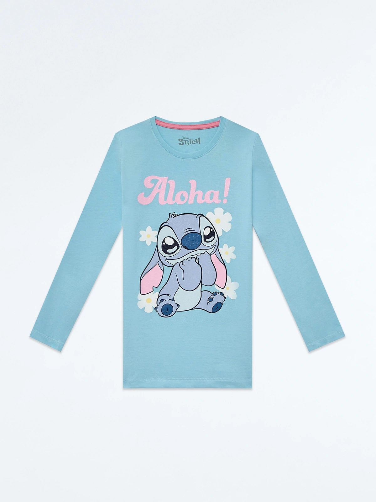 POLO MANGA LARGA ALGODÓN NIÑA LILO & STITCH VERDE BÁSICA - 1