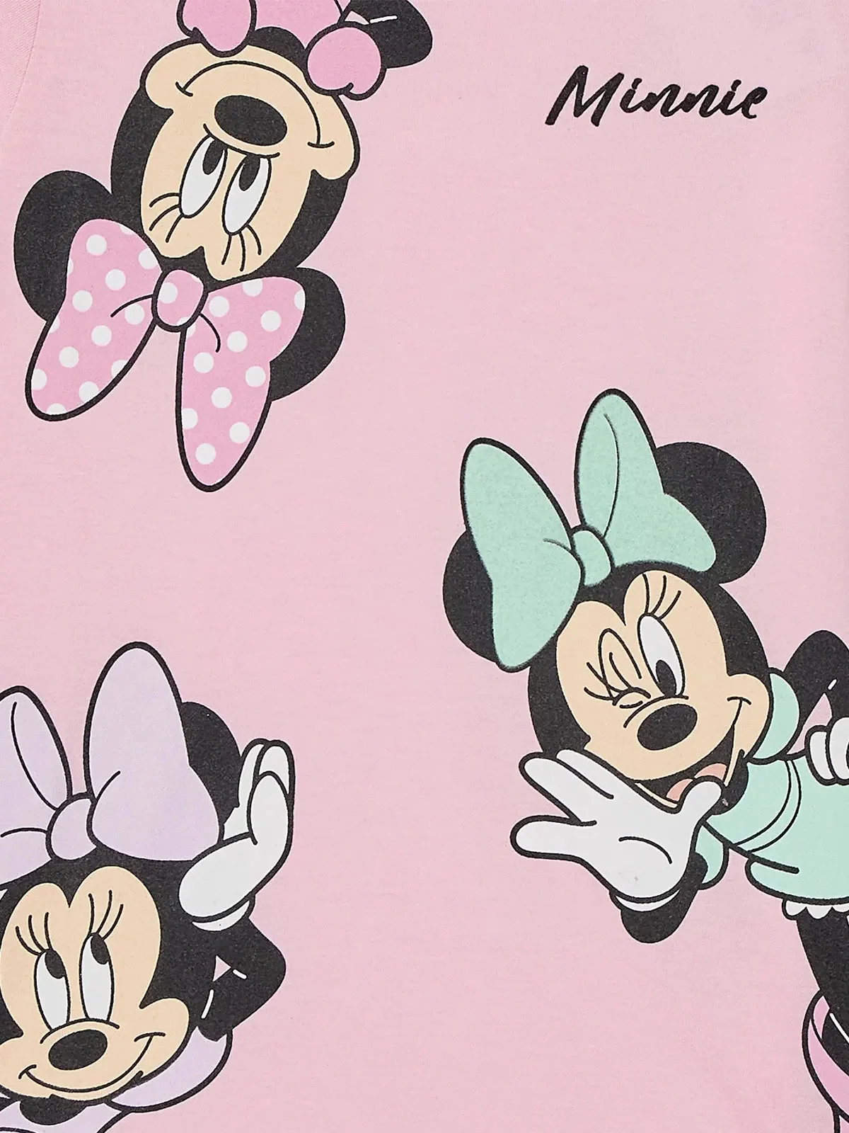 POLO MANGA LARGA ALGODÓN NIÑA MINNIE MOUSE ROSADO BÁSICO - 3