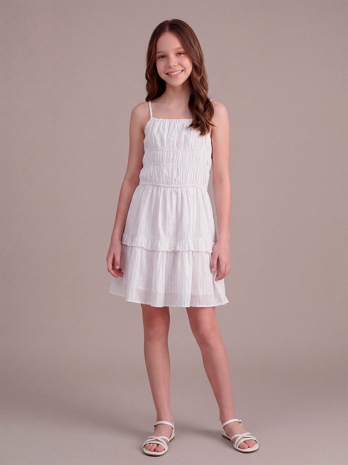 VESTIDO ALGODÓN NIÑA INDEX TEEN LUREX - 1