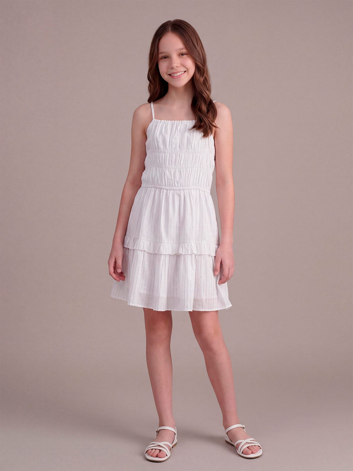 VESTIDO ALGODÓN NIÑA INDEX TEEN LUREX - 1