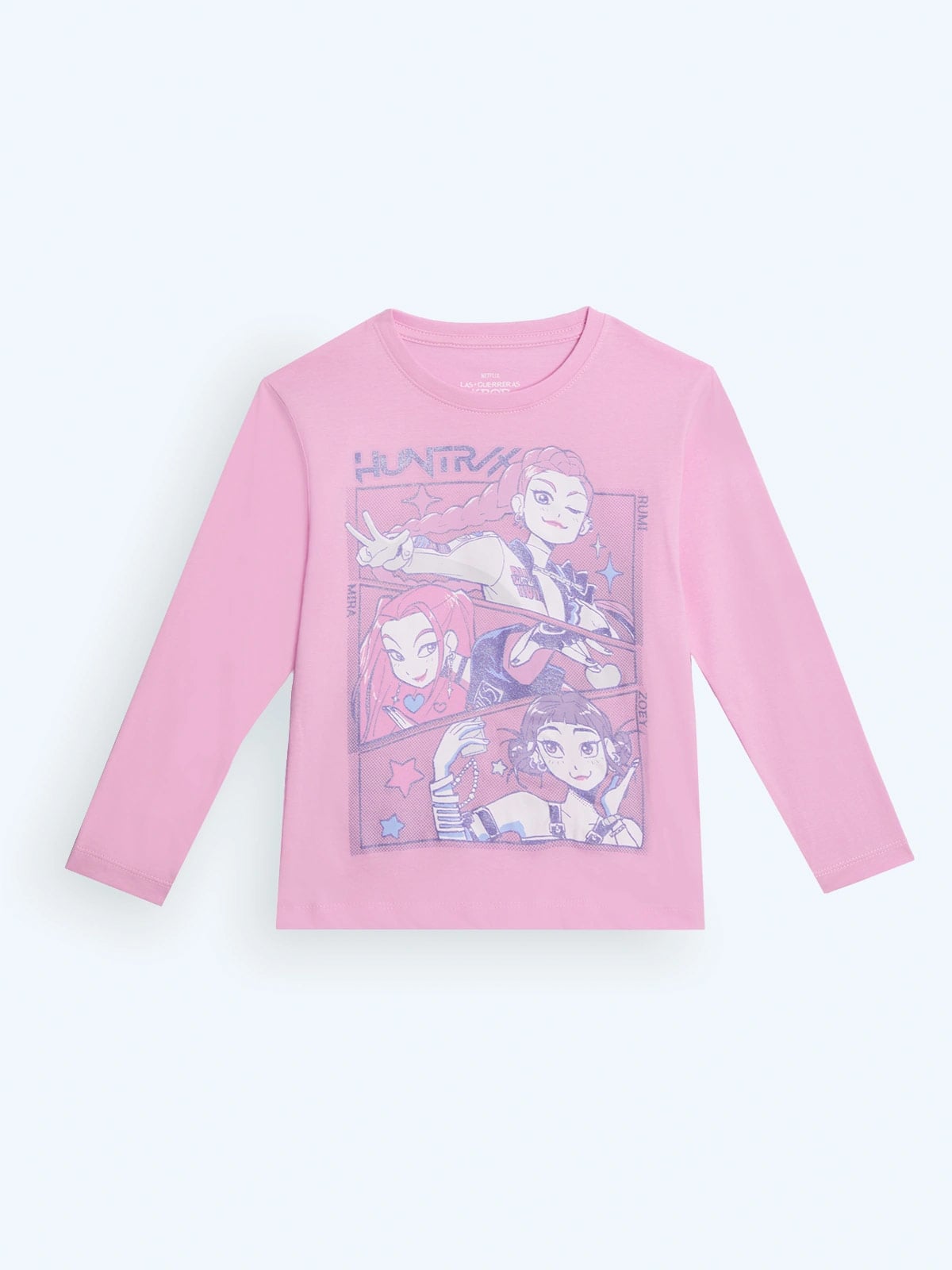 POLO MANGA LARGA ALGODÓN NIÑA KPOP DEMON HUNTERS ROSADO - 1