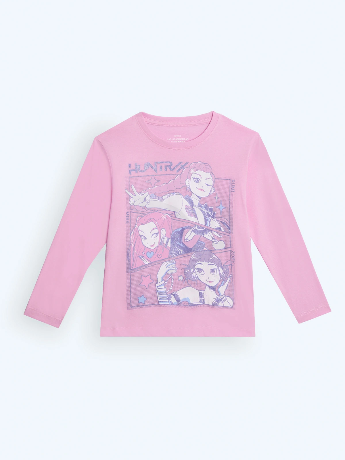 POLO MANGA LARGA ALGODÓN NIÑA KPOP DEMON HUNTERS ROSADO - 1