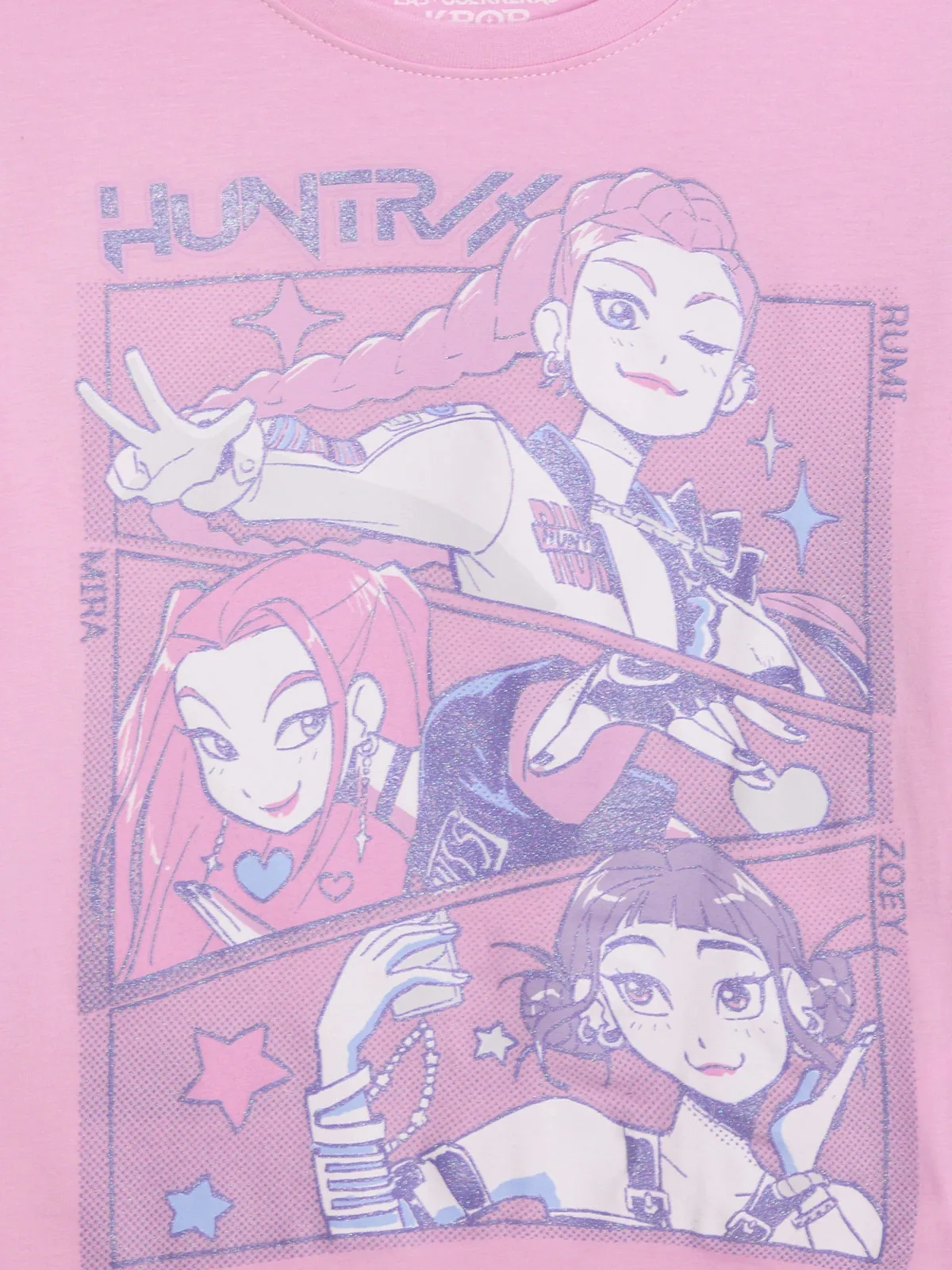 POLO MANGA LARGA ALGODÓN NIÑA KPOP DEMON HUNTERS ROSADO - 3