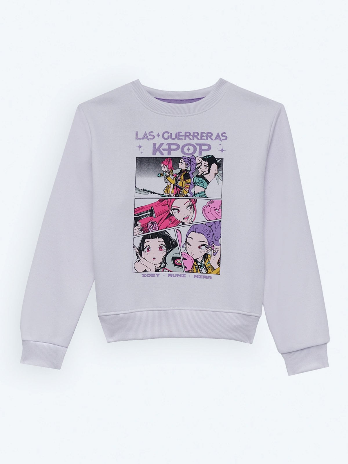 POLERA ALGODÓN NIÑA KPOP DEMON HUNTERS BLANCO - 1