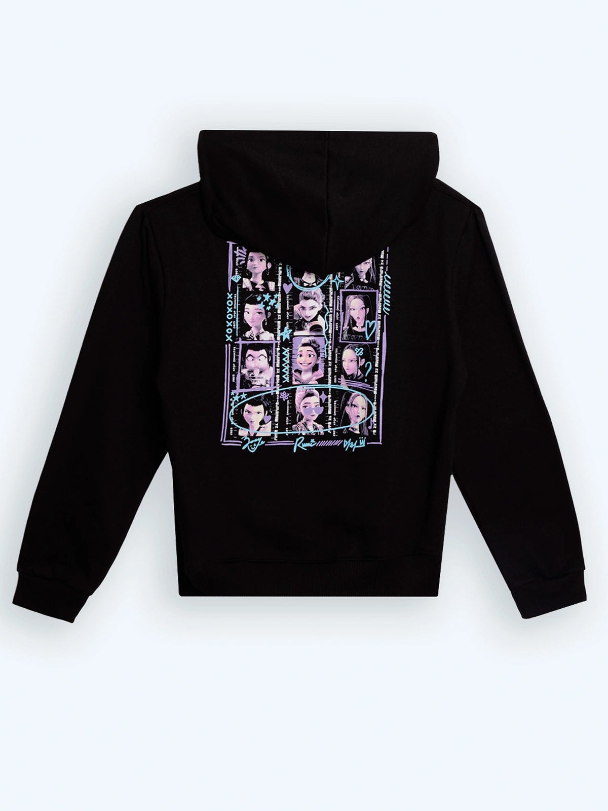 POLERA ALGODÓN NIÑA KPOP DEMON HUNTERS NEGRO - 2
