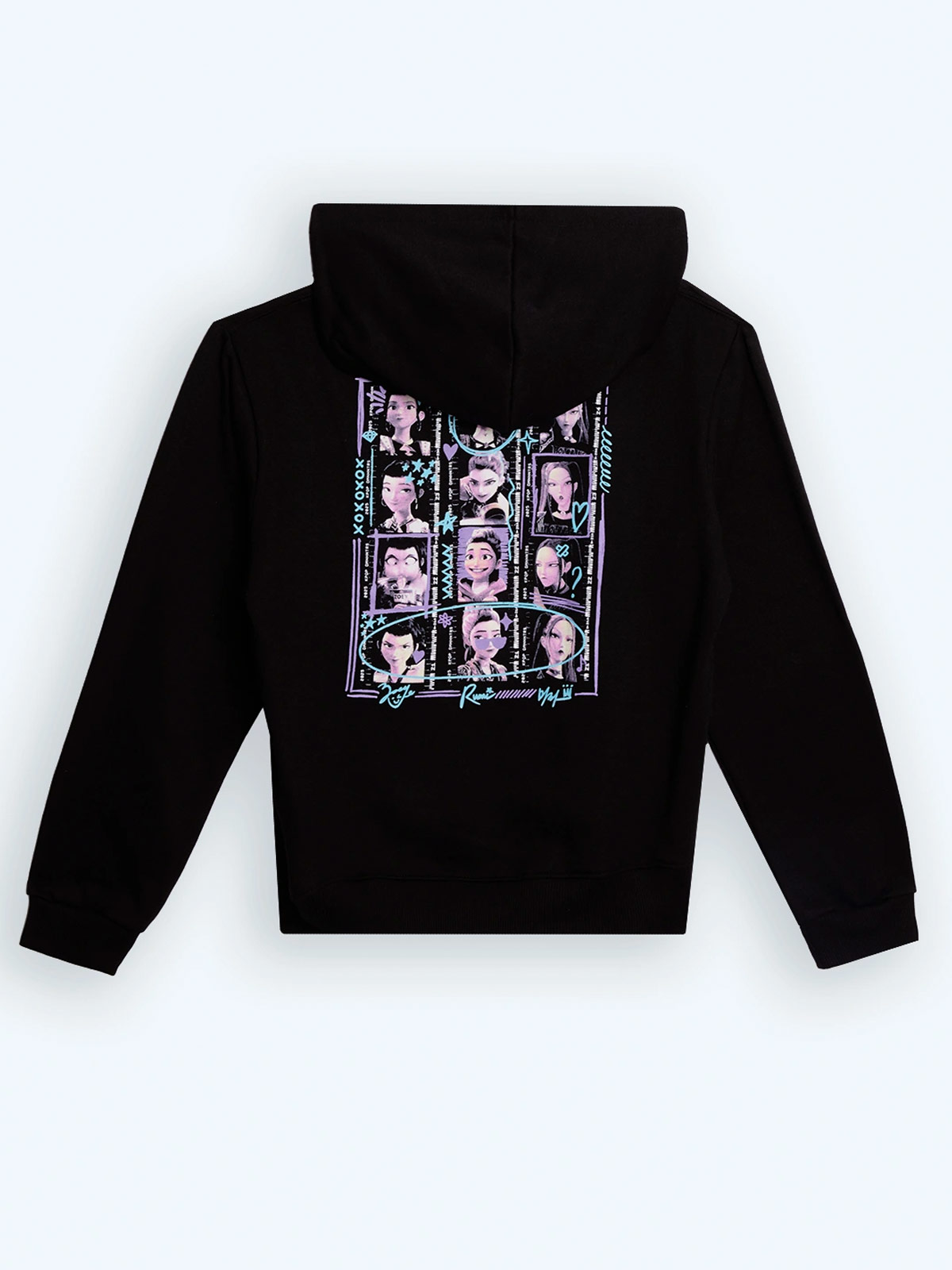 POLERA ALGODÓN NIÑA KPOP DEMON HUNTERS NEGRO - 2