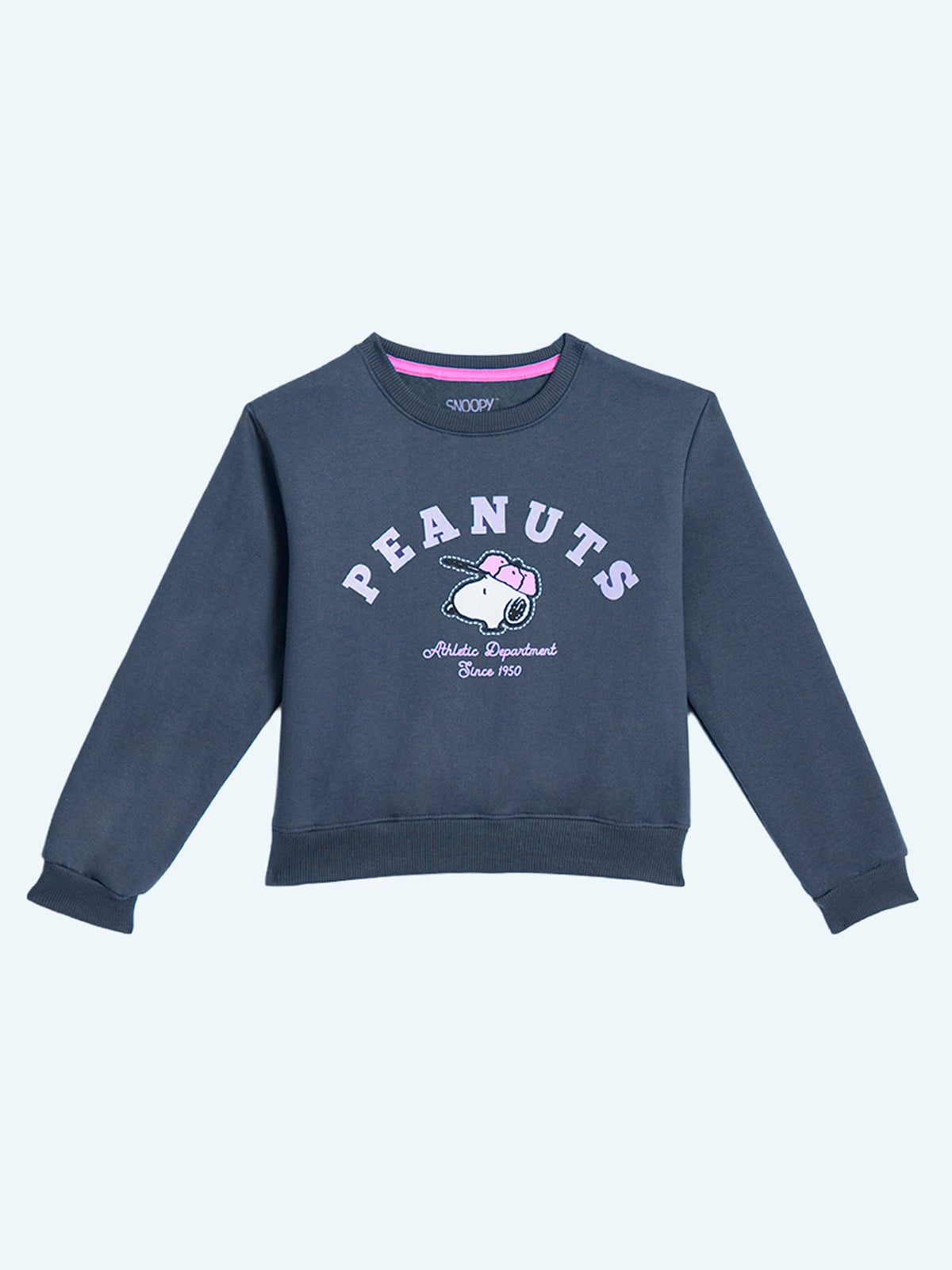 POLERA ALGODÓN NIÑA SNOOPY GRIS OSCURO - 1