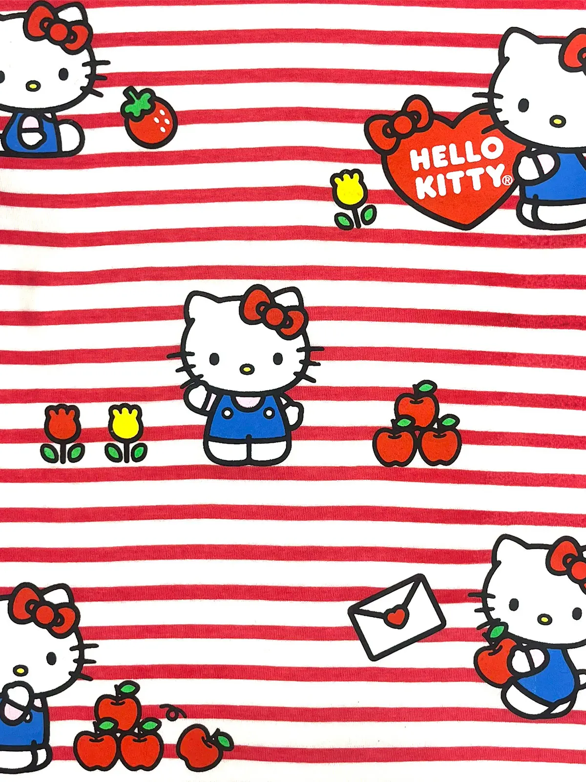 POLO MANGA LARGA ALGODÓN NIÑA HELLO KITTY ROJO STRIPES - 3