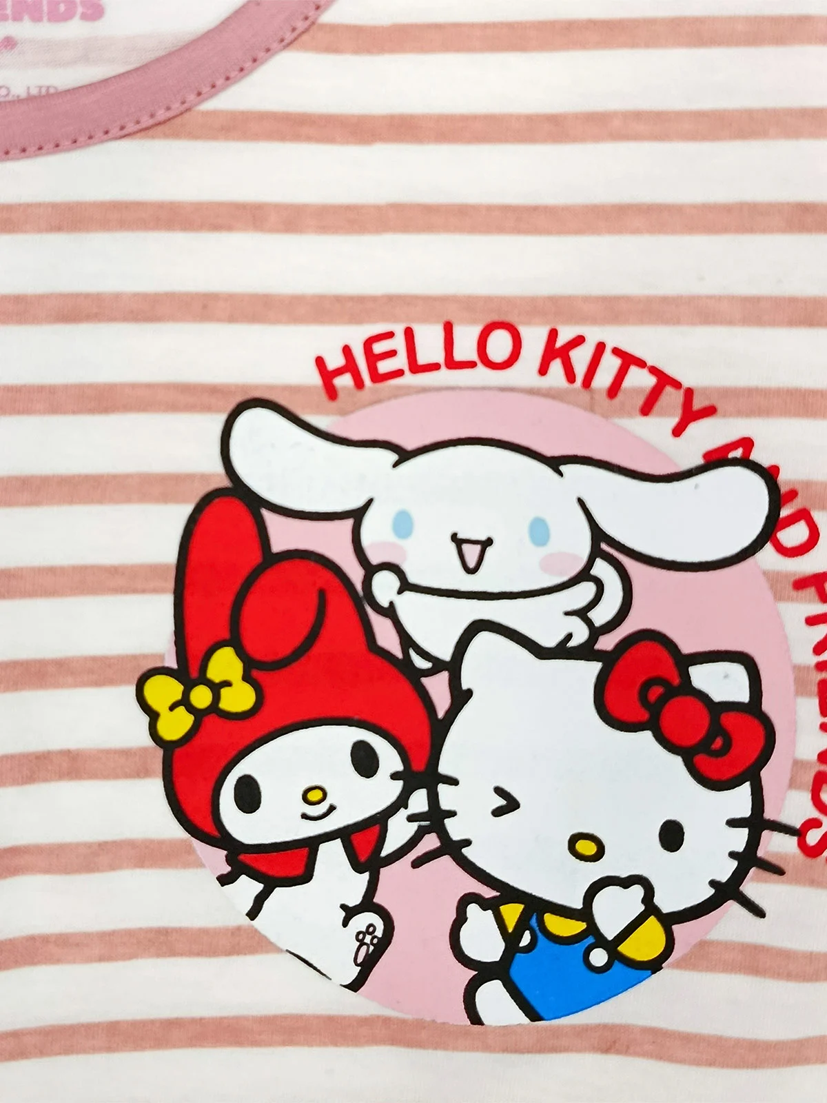POLO MANGA LARGA ALGODÓN NIÑA HELLO KITTY ROSADO STRIPES FRIENDS - 3
