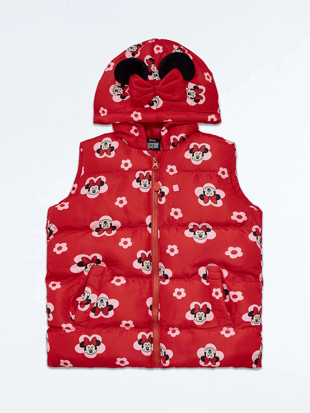 CHALECO MANGA LARGA ALGODÓN NIÑA MINNIE MOUSE ROJO BÁSICO - 1