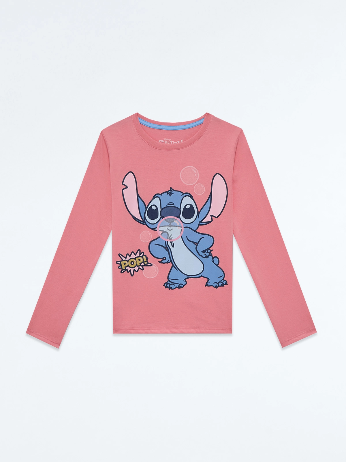 POLO MANGA LARGA ALGODÓN NIÑA LILO & STITCH ROSADO - 1