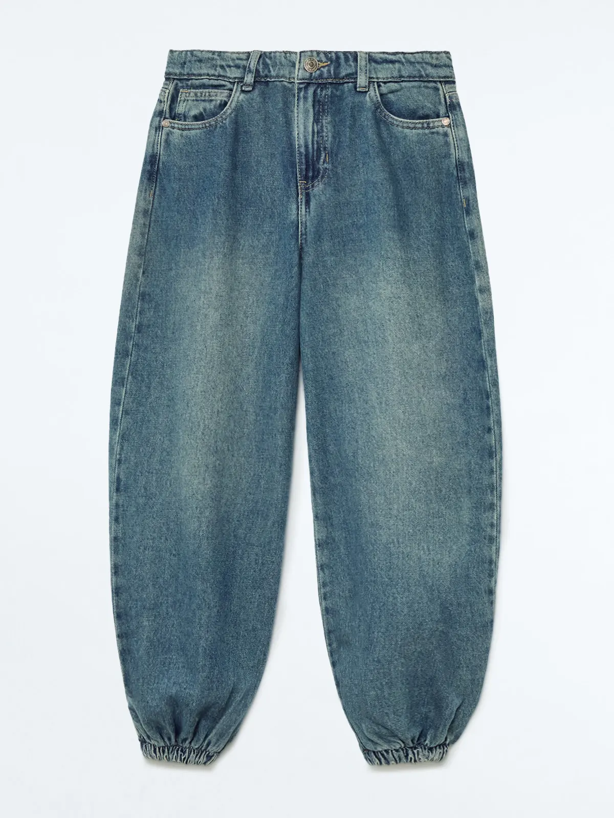 JEANS ALGODÓN BALLOON NIÑA INDEX - 1