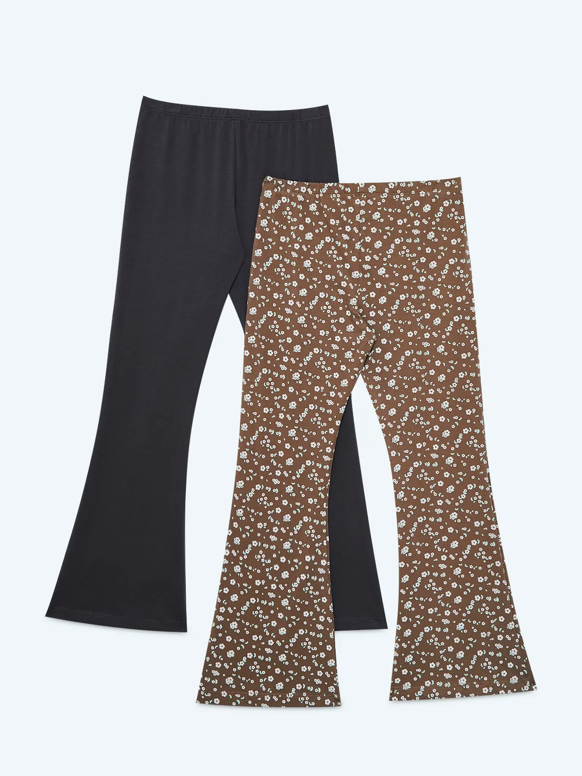 PACK X2 LEGGINGS ALGODÓN FLARE NIÑA INDEX - 2