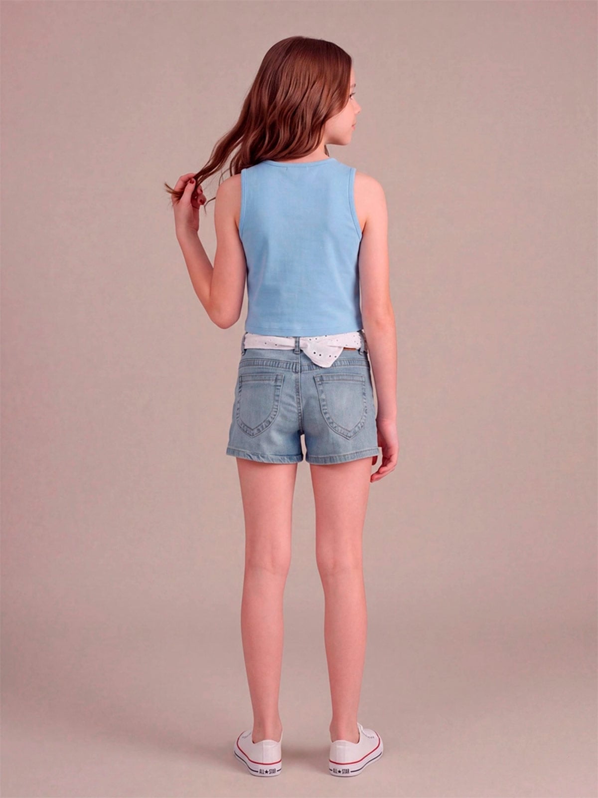 SHORT NIÑA DENIM ALGODÓN INDEX TEEN - 2