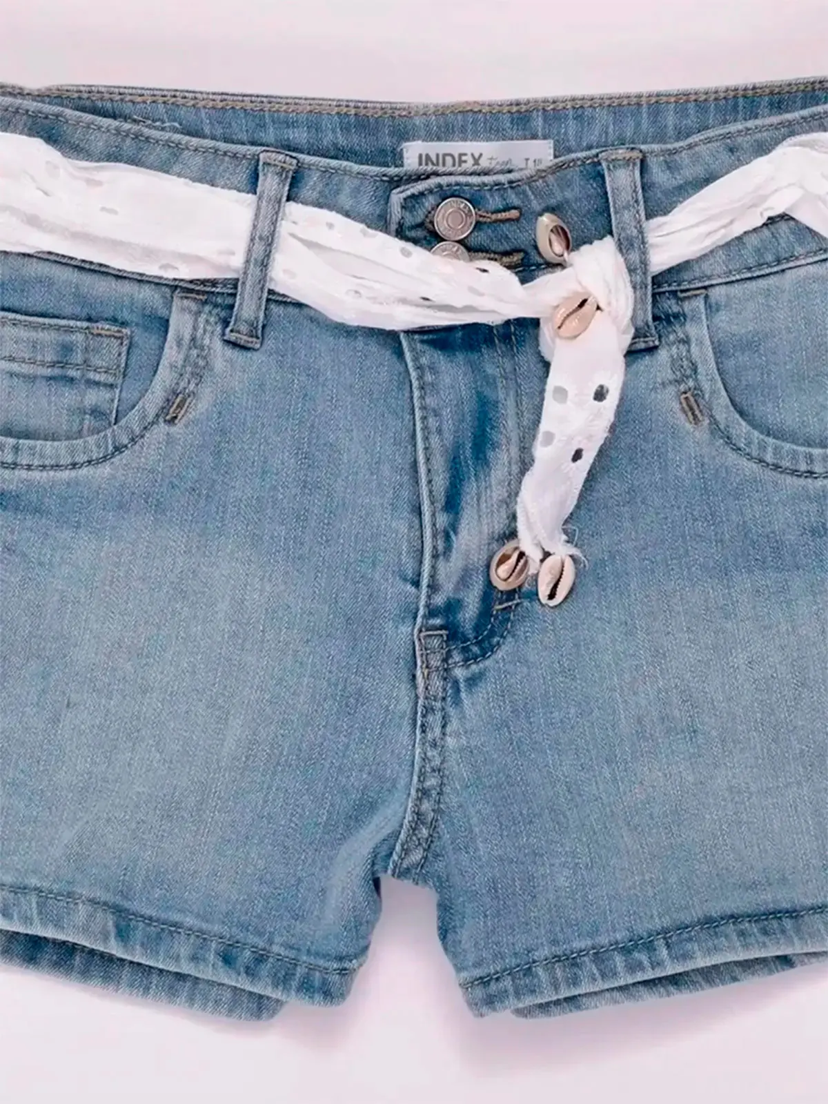 SHORT NIÑA DENIM ALGODÓN INDEX TEEN - 5