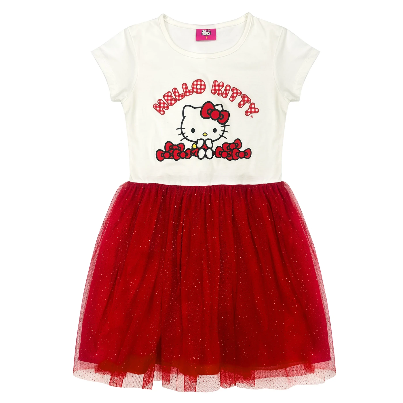 VESTIDO MANGA CORTA NIÑA HELLO KITTY ROJO - 1