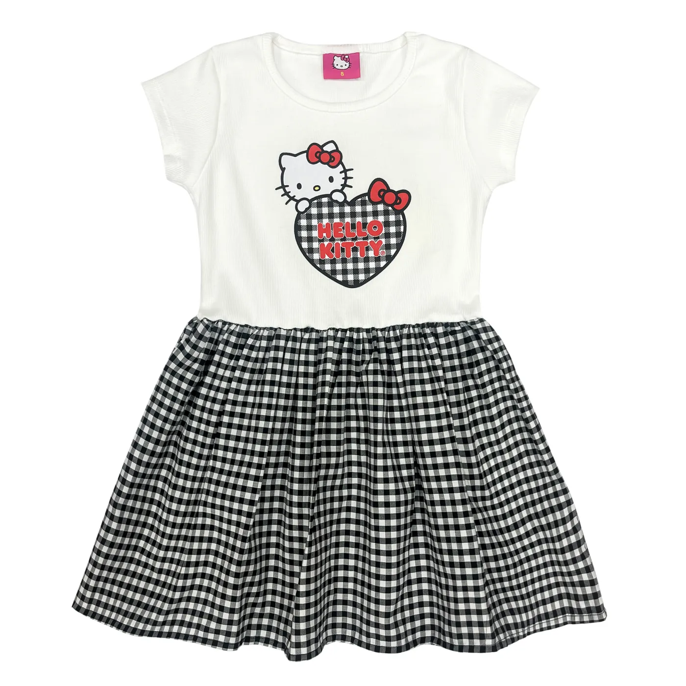 VESTIDO MANGA CORTA NIÑA HELLO KITTY NEGRO - 1