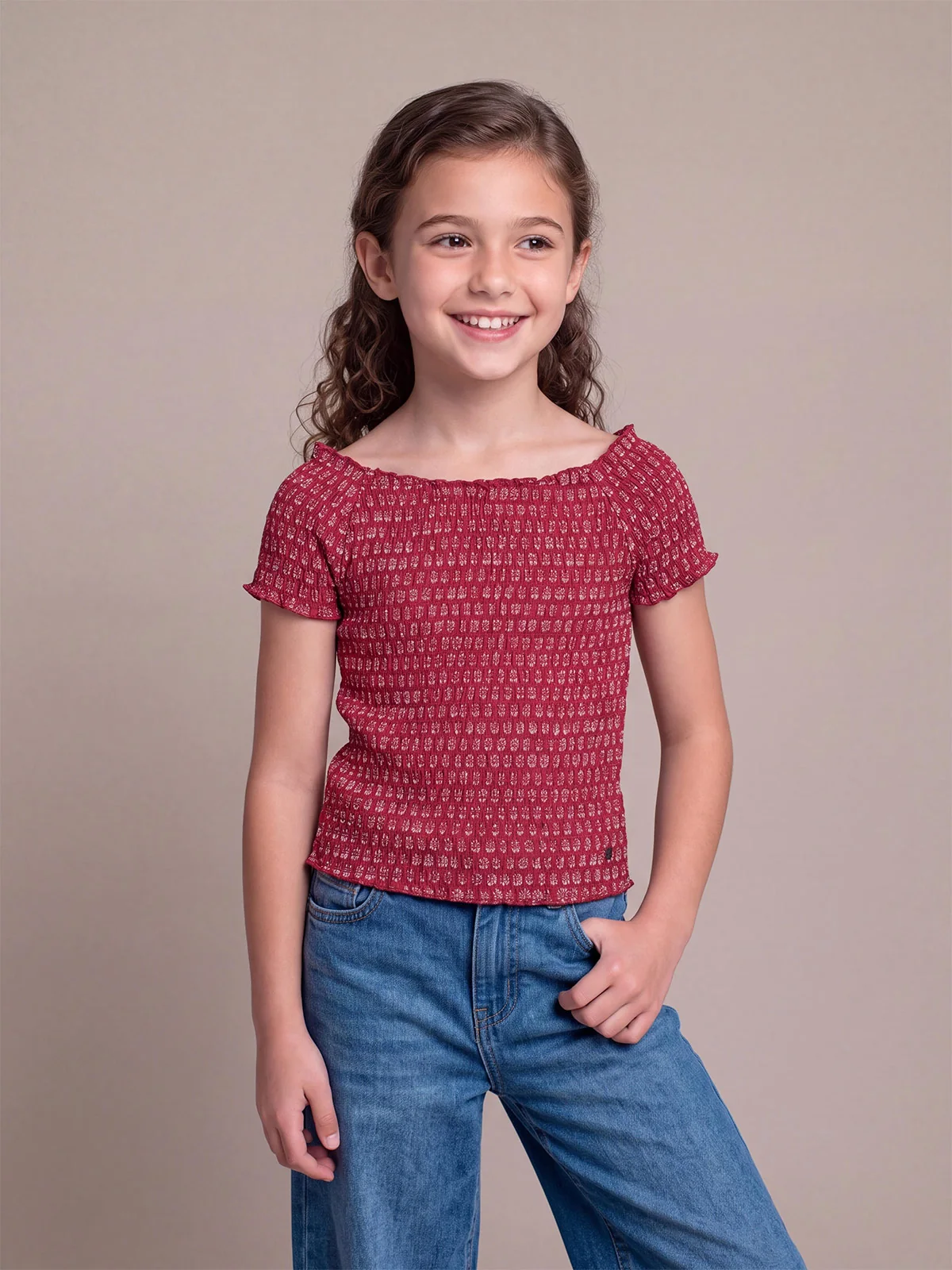 BLUSA MANGA CORTA NIÑA INDEX - 1