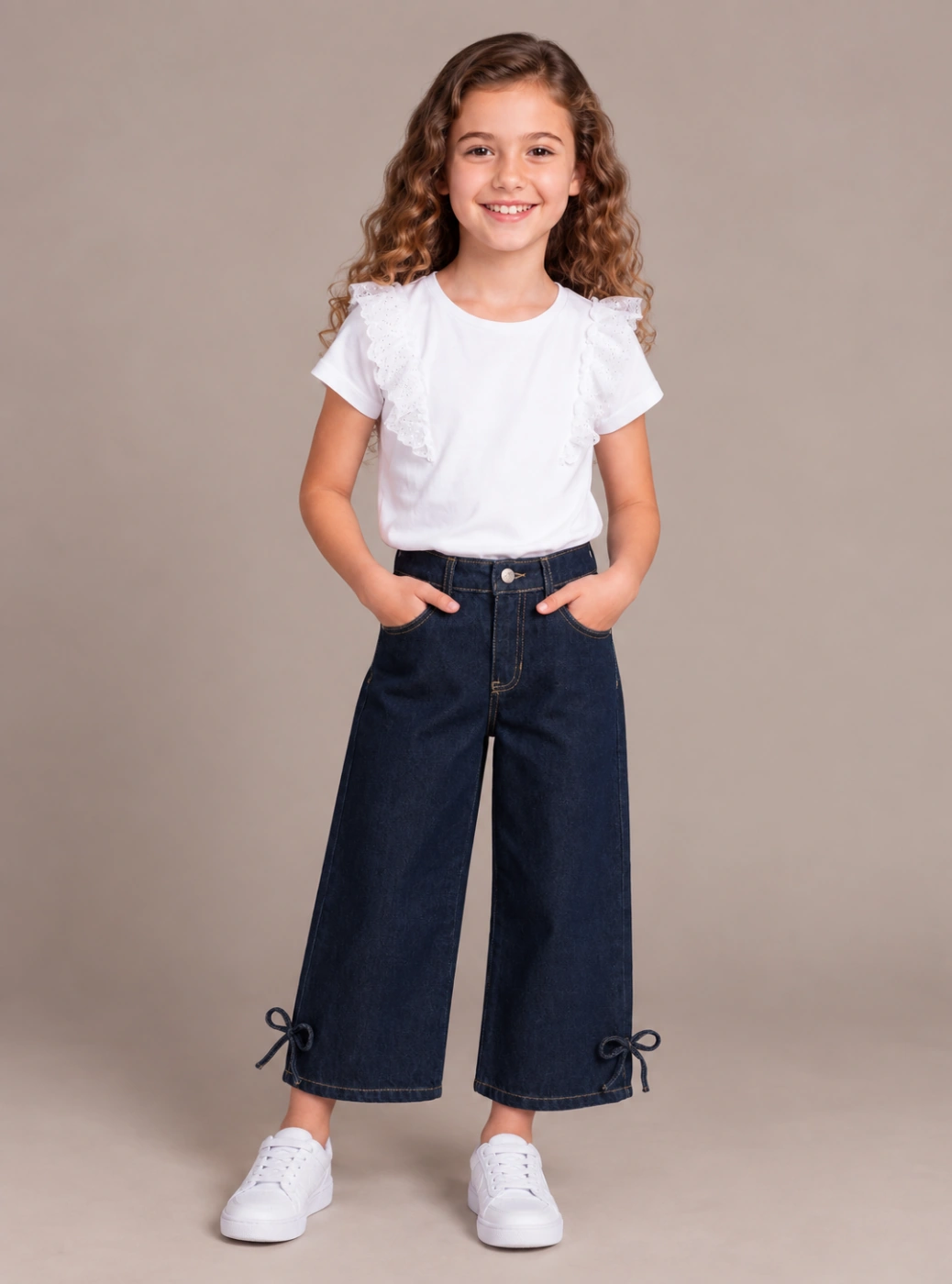 JEANS CULOTTE NIÑA HARVEST LAZOS - 1