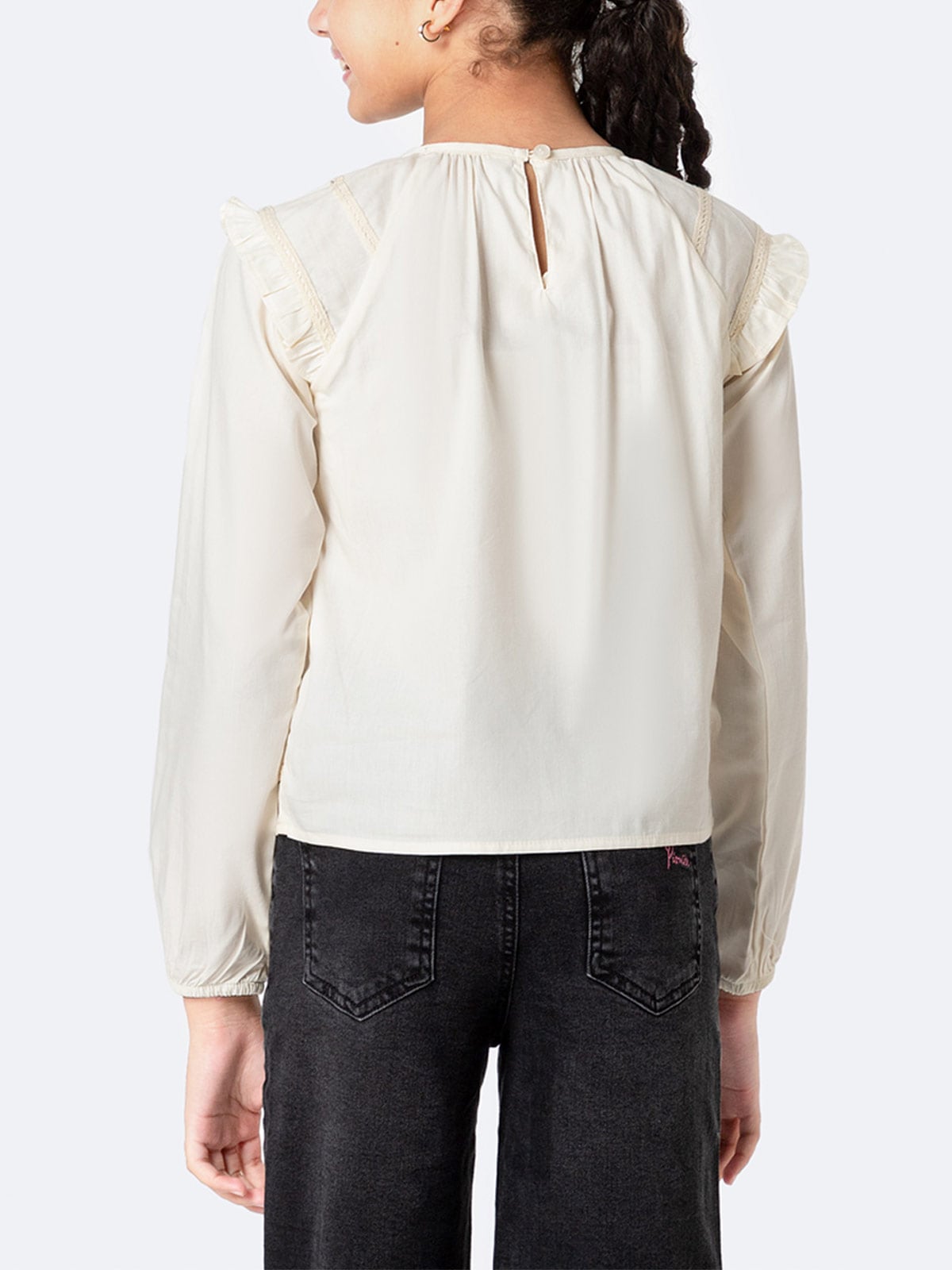 BLUSA REGULAR FIT MANGA LARGA NIÑA PIONIER SOLID KUTI - 4