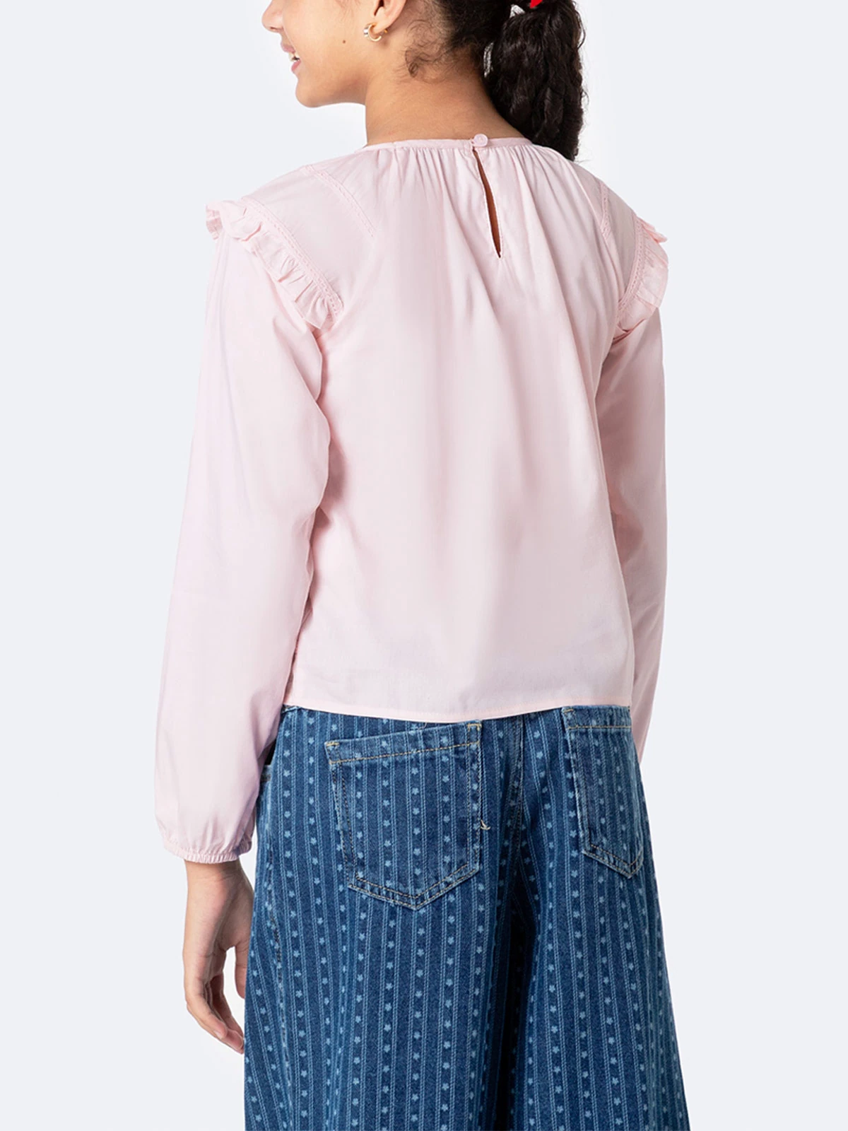 BLUSA REGULAR FIT MANGA LARGA NIÑA PIONIER SOLID KUTI - 4