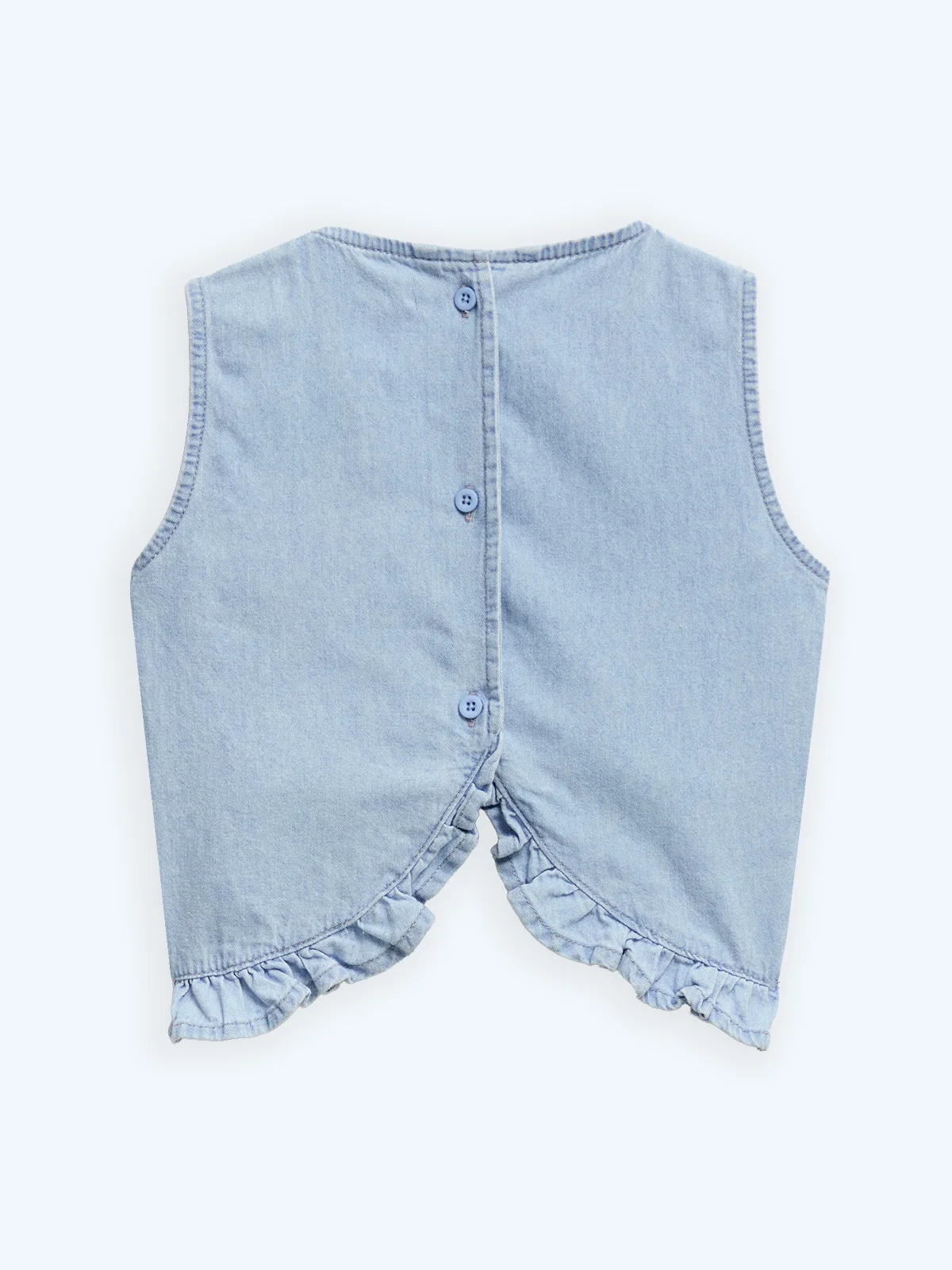BLUSA CHAMBRAY BORDADA NIÑA HARVEST - 2