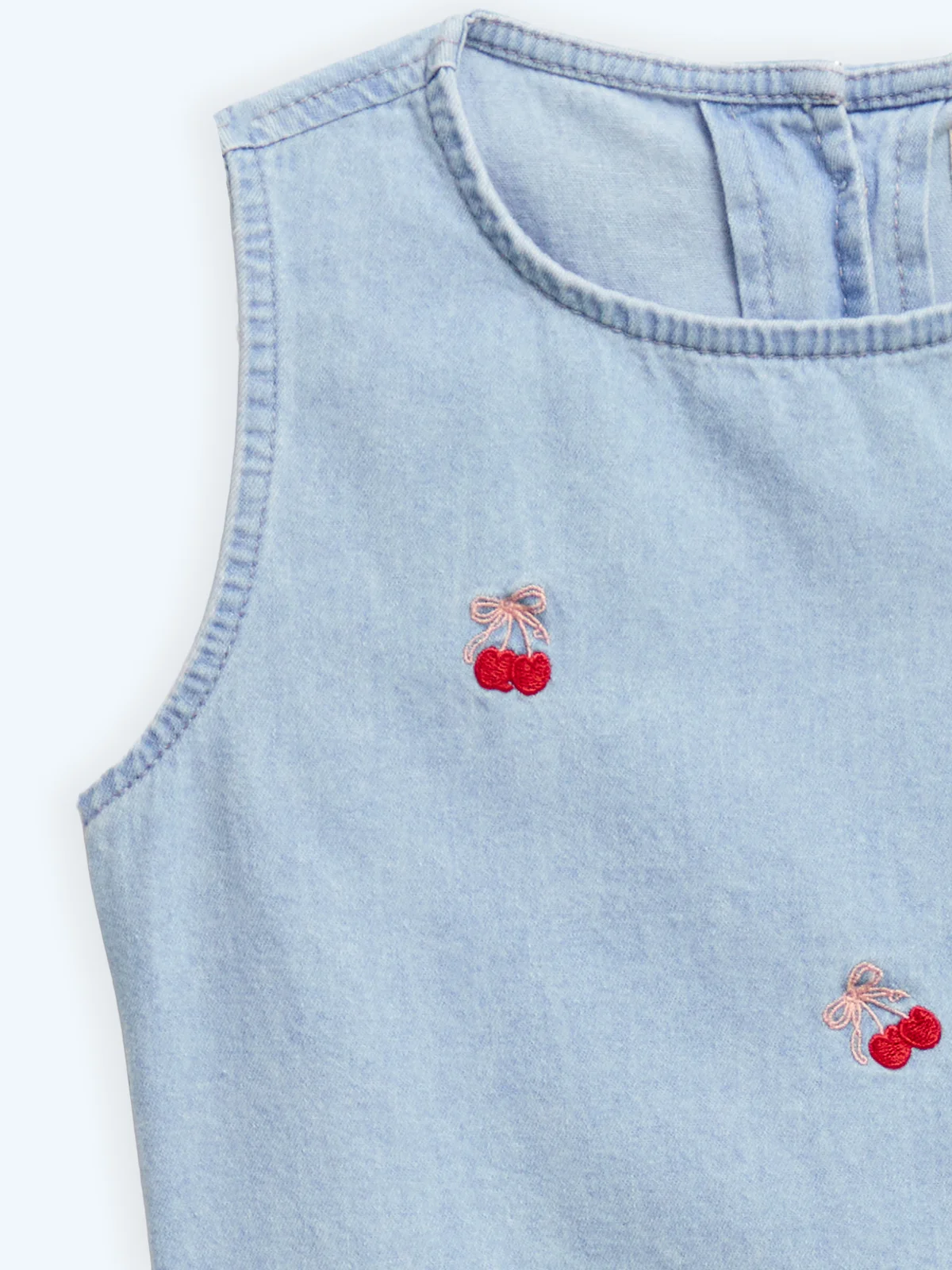 BLUSA CHAMBRAY BORDADA NIÑA HARVEST - 3
