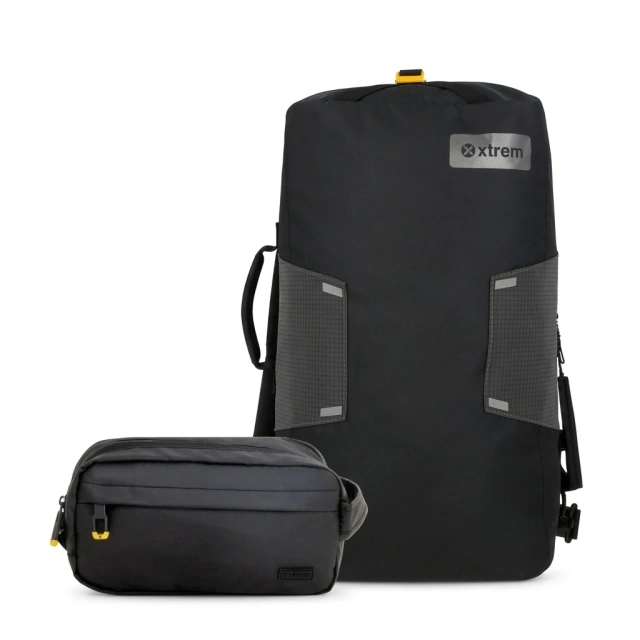 PACK XTREM: MOCHILA MALETÍN VIAJERA NEGRA MOUNTAIN + NECESER VOYAGER - 2