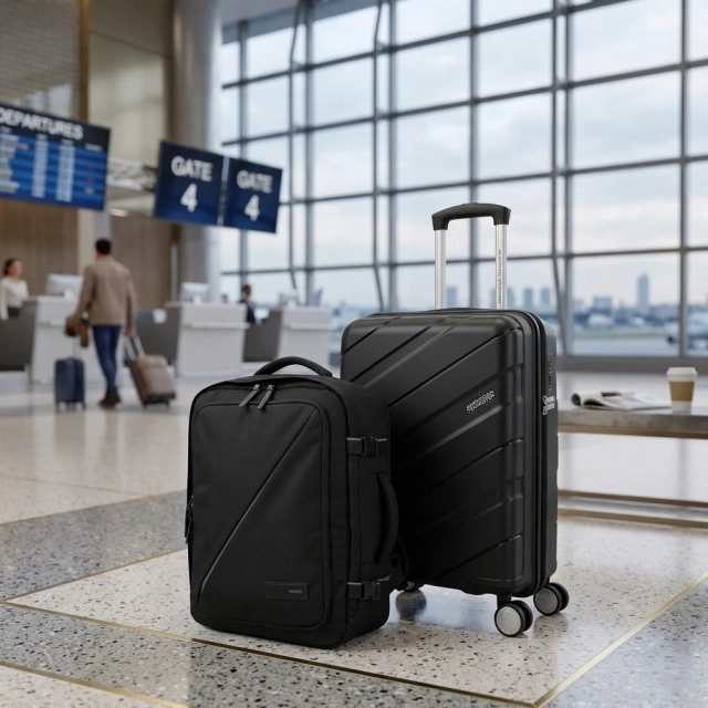 MOCHILA PORTALAPTOP VIAJERA + MALETA DE CABINA ATLAS 18 KG AMERICAN TOURISTER - 1