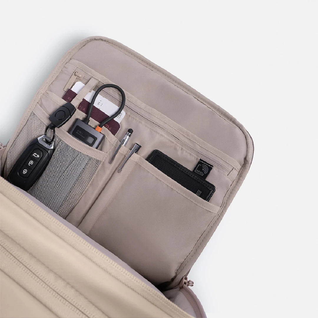 MOCHILA DE VIAJE CREPIER DALLAS 3.0 GRANDE BEIGE - 4